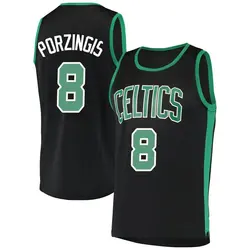 Kristaps Porzingis Boston Celtics Men's Fast Break Jersey - Statement Edition - Black