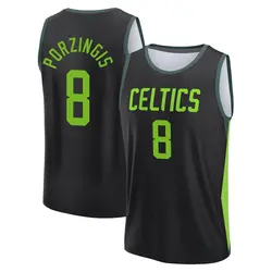 Kristaps Porzingis Boston Celtics Youth Fast Break Fanatics 2024/25 City Edition Jersey - Black