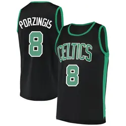 Kristaps Porzingis Boston Celtics Youth Fast Break Jersey - Statement Edition - Black